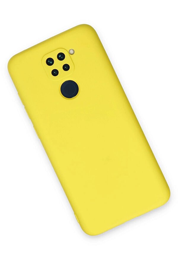 Xi̇aomi̇ Redmi̇ Note 9 Kılıf Nano İçi̇ Kadi̇fe Si̇li̇kon - Sarı - Dropx9540-4080