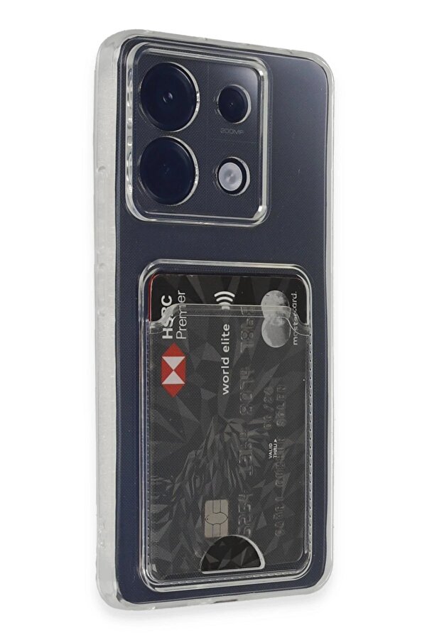Xi̇aomi̇ Poco X6 Kılıf Kart Şeffaf Si̇li̇kon - Şeffaf - Dropx8285-9303