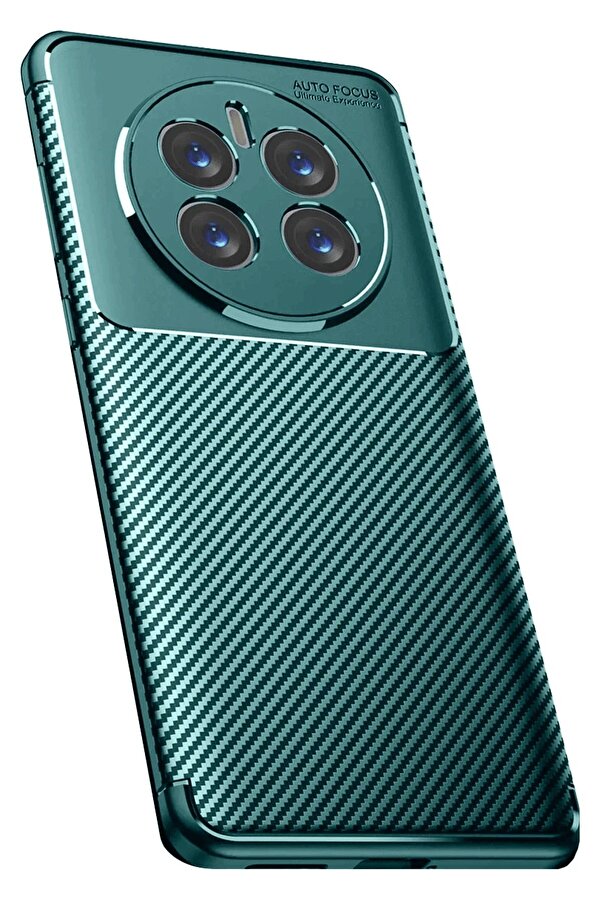 Realme 12 Pro Plus Kılıf Auto Focus Karbon Kapak - Koyu Yeşi̇l - Dropx4926-5317