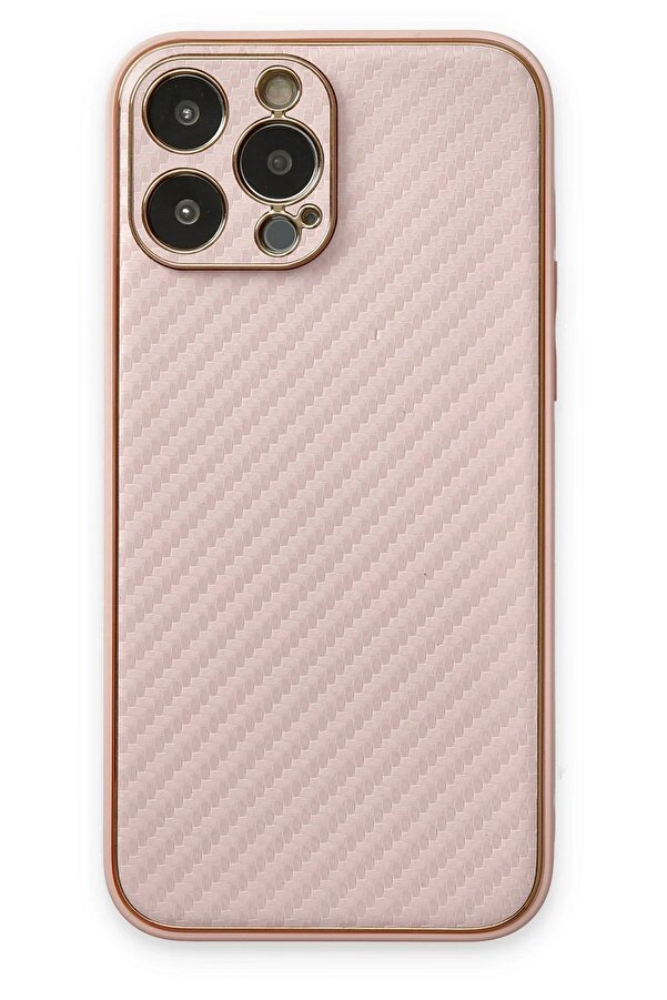 İphone 13 Pro Kılıf Coco Karbon Si̇li̇kon - Pembe - Dropx2407-5013