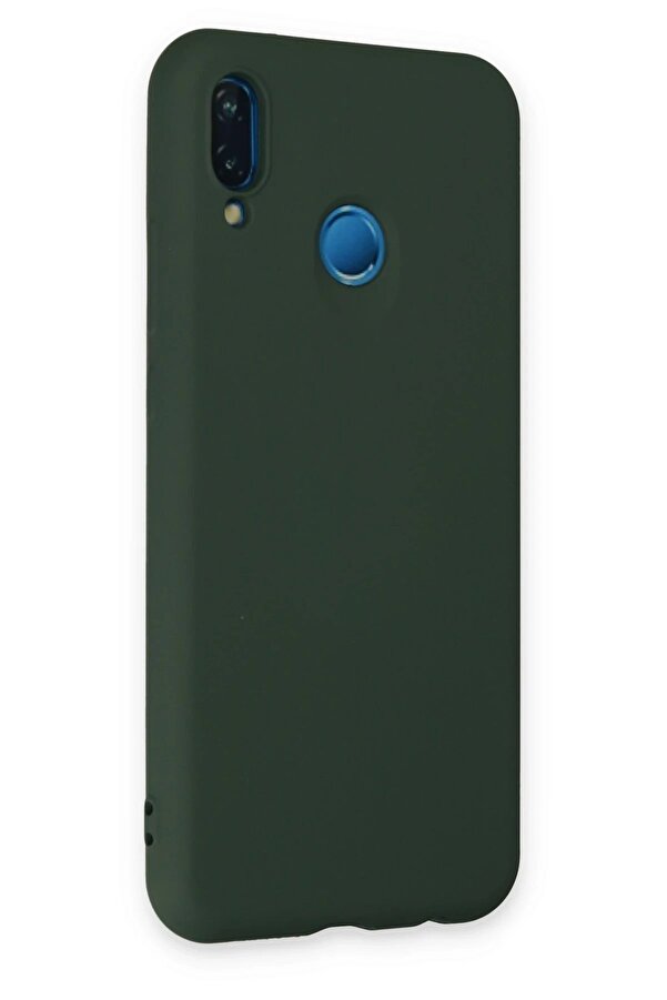 Huawei̇ P20 Li̇te Kılıf Nano İçi̇ Kadi̇fe Si̇li̇kon - Koyu Yeşi̇l - Dropx9767-2646