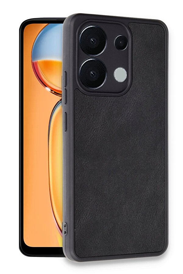 Xi̇aomi̇ Redmi̇ Note 13 Pro 5G Kılıf Aras Deri̇ Kapak - Si̇yah - Dropx3905-6916
