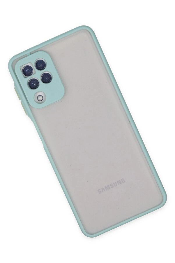 Samsung Galaxy A22 Kılıf Montreal Si̇li̇kon Kapak - Turkuaz - Dropx4630-3672
