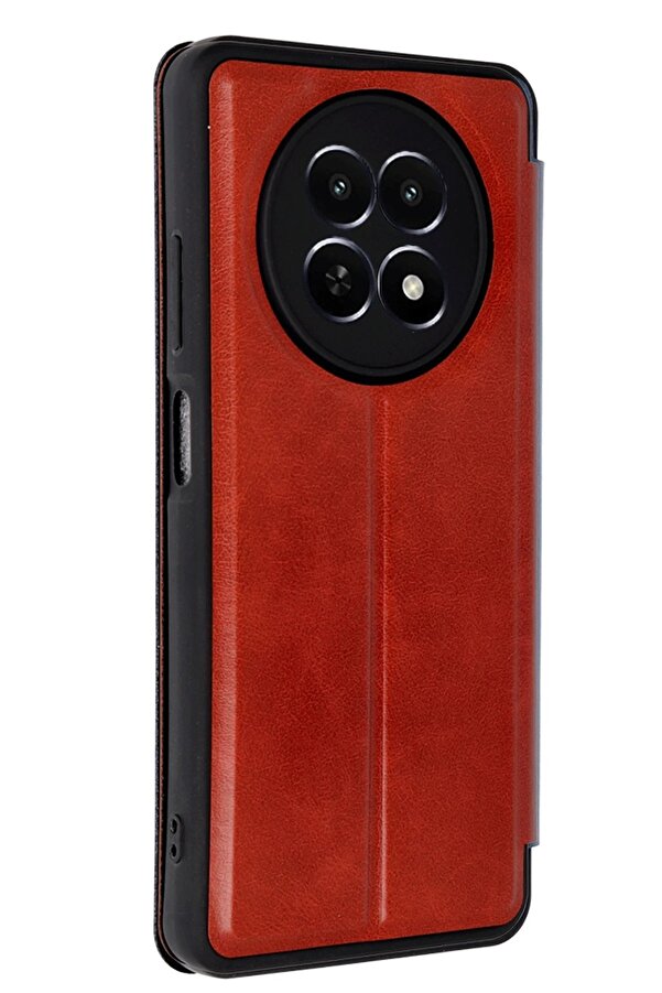 Realme 12 5G Kılıf Fli̇p Cover - Kırmızı - Dropx1405-9872