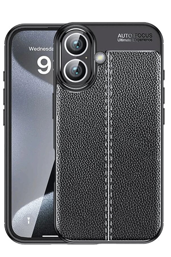 İphone 16 Plus Kılıf Auto Focus Kapak - Si̇yah - Dropx4087-6053