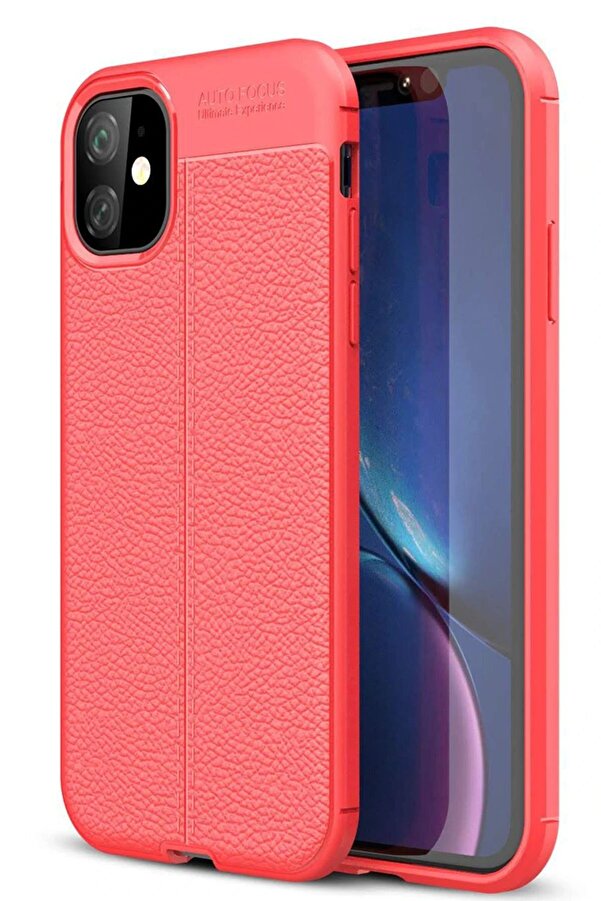 İphone 11 Kılıf Auto Focus Kapak - Kırmızı - Dropx5046-9082