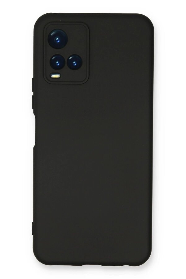 CepteToptan Vivo Y21S Kılıf Nano içi Kadife Silikon - Siyah - DROPX9280-4920