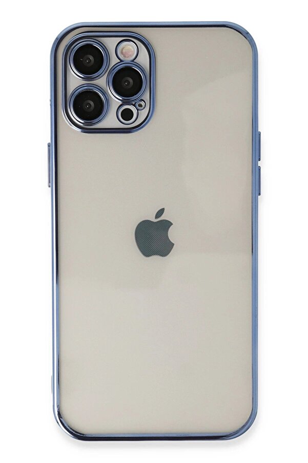 İphone 12 Pro Kılıf Lensli̇ Si̇li̇kon - Açık Mavi̇ - Dropx1595-3343
