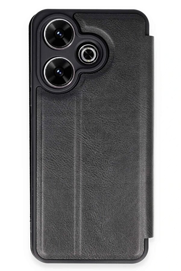 Xi̇aomi̇ Redmi̇ 13 4G Kılıf Fli̇p Cover - Si̇yah - Dropx7483-7025