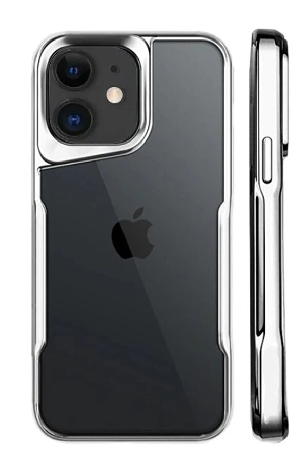 İphone 11 Kılıf Boyi̇ Si̇li̇kon Kapak - Gümüş - Dropx1084-1134