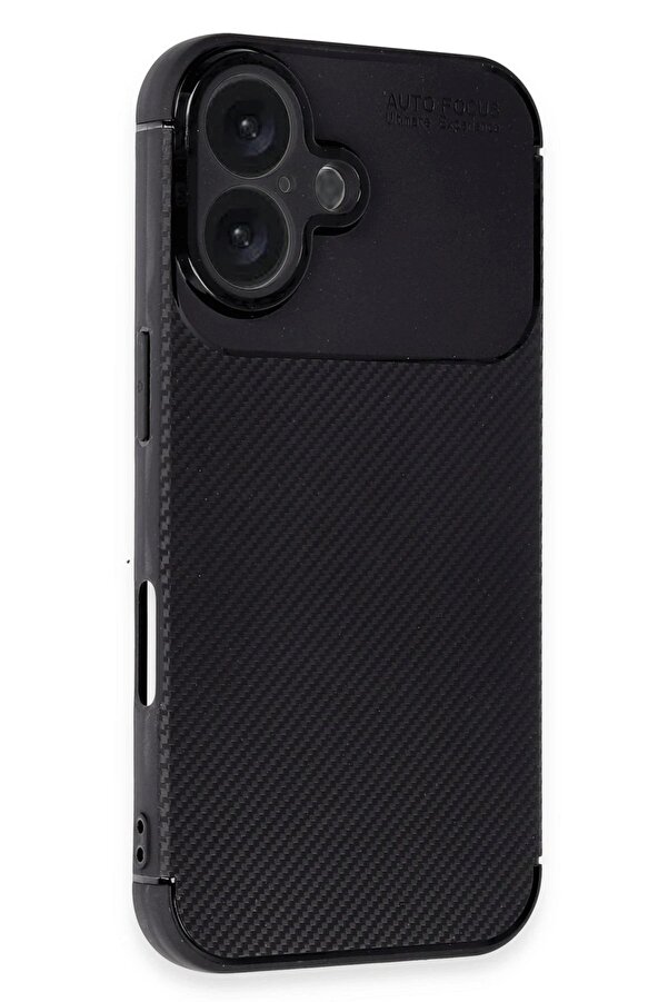 İphone 16 Kılıf Auto Focus Karbon Kapak - Si̇yah - Dropx6449-8472