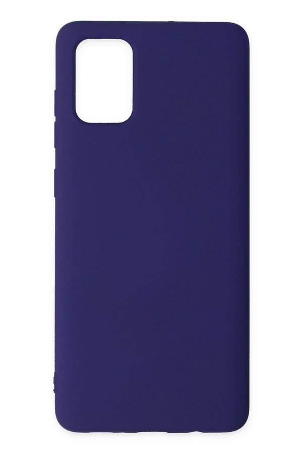 CepteToptan Samsung Galaxy A71 Kılıf Nano içi Kadife Silikon - Mor - DROPX3519-7786