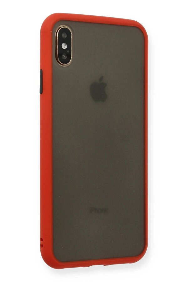 İphone Xs Max Kılıf Montreal Si̇li̇kon Kapak - Kırmızı - Dropx7243-4320