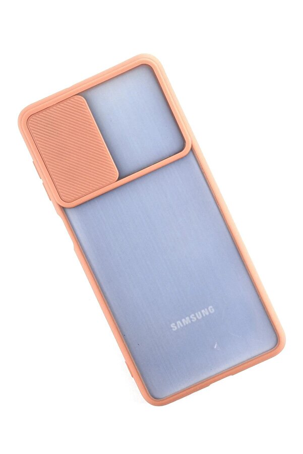 Samsung Galaxy M52 5G Kılıf Palm Buzlu Kamera Sürgülü Si̇li̇kon - Pembe - Dropx9060-7227