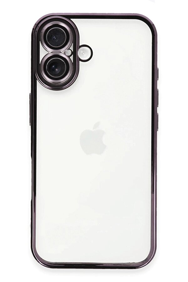 İphone 16 Plus Kılıf Lensli̇ Si̇li̇kon - Mor - Dropx6336-6066