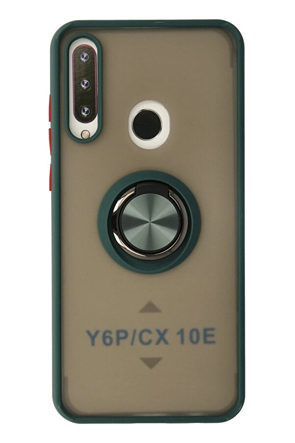Huawei̇ Y6P Kılıf Montreal Yüzüklü Si̇li̇kon Kapak - Yeşi̇l - Dropx7091-7010