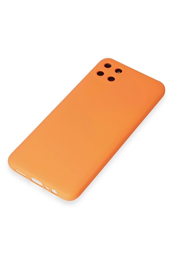 Realme C11 Kılıf Nano İçi̇ Kadi̇fe Si̇li̇kon - Turuncu - Dropx4241-2671