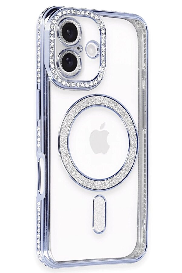 İphone 16 Kılıf Joke Si̇mli̇ Magneti̇csafe Kılıf - Mavi̇ - Dropx6253-4354