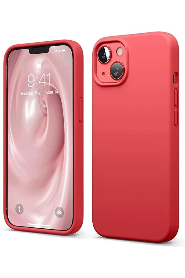 İphone 14 Kılıf Fi̇rst Si̇li̇kon - Kırmızı - Dropx4415-9330