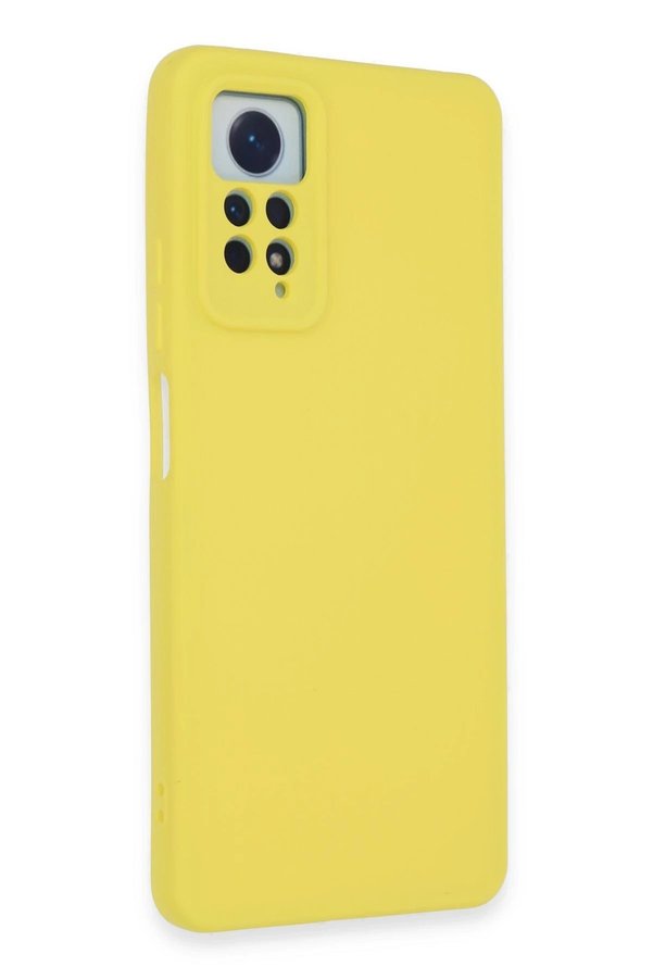 Xi̇aomi̇ Redmi̇ Note 12 Pro 4G Kılıf Nano İçi̇ Kadi̇fe Si̇li̇kon - Sarı - Dropx7797-1302