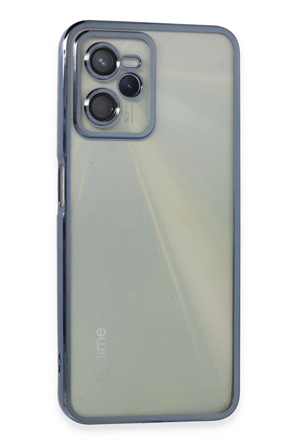 Realme C35 Kılıf Lensli̇ Si̇li̇kon - Açık Mavi̇
