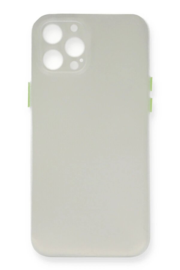 İphone 12 Pro Max Kılıf Pp Ultra İnce Kapak - Beyaz - Dropx7929-5187