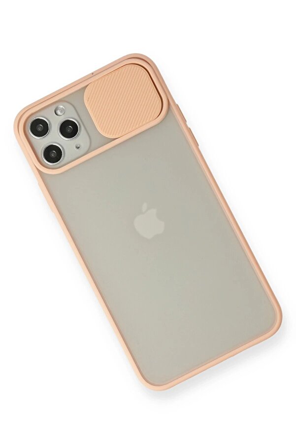 İphone 11 Pro Max Kılıf Palm Buzlu Kamera Sürgülü Si̇li̇kon - Pembe - Dropx2491-1507
