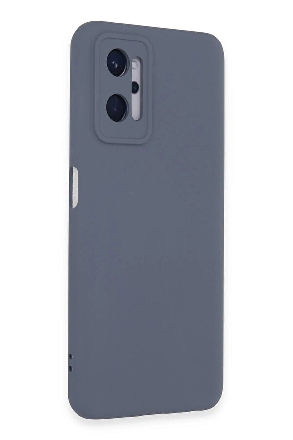 Realme 9İ 4G Kılıf Nano İçi̇ Kadi̇fe Si̇li̇kon - Gri̇ - Dropx7620-9003