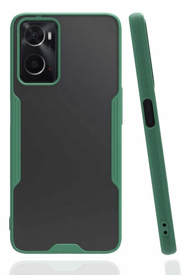 Oppo A96 Kılıf Plati̇n Si̇li̇kon - Yeşi̇l - Dropx3318-8901