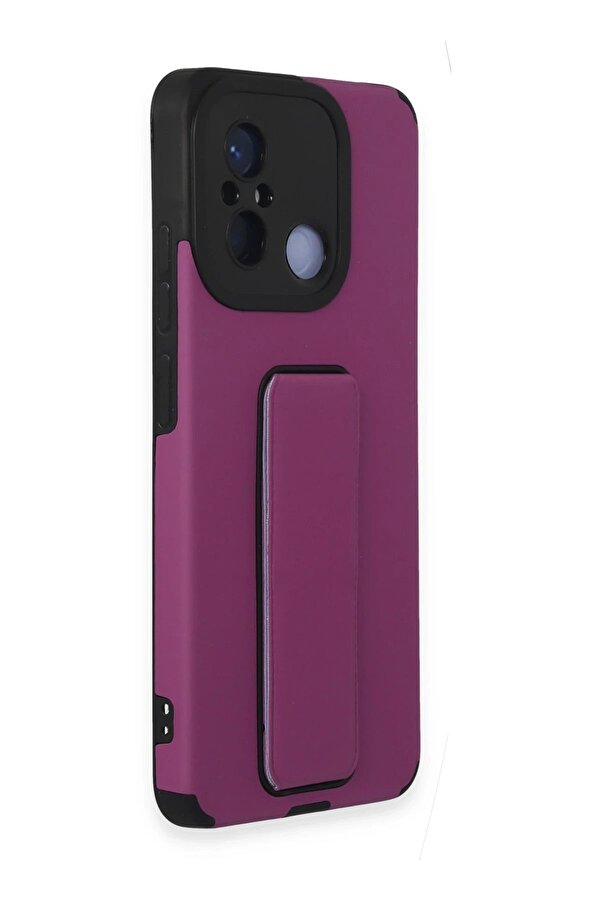 Xi̇aomi̇ Redmi̇ 12C Kılıf Mega Standlı Si̇li̇kon - Mor - Dropx3206-2717