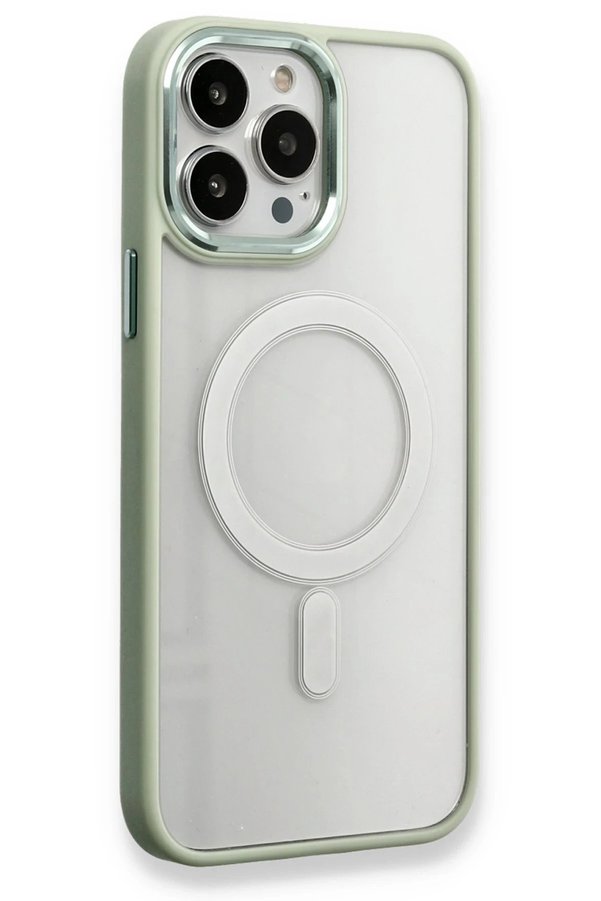 CepteToptan iPhone 14 Pro Max Kılıf Room Magneticsafe Silikon - Su Yeşili - DROPX1817-6978