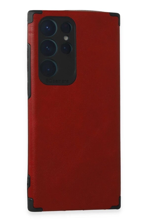 Samsung Galaxy S22 Ultra Kılıf Loop Deri̇ Si̇li̇kon - Kırmızı - Dropx1828-3840