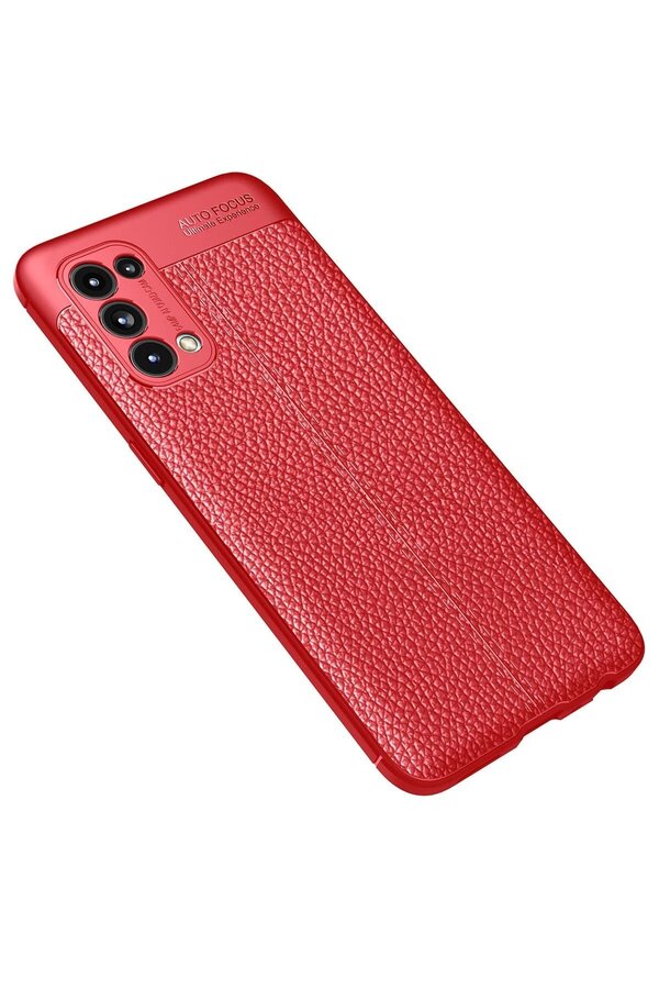 Oppo Reno 5 Kılıf Auto Focus Kapak - Kırmızı - Dropx6660-4343