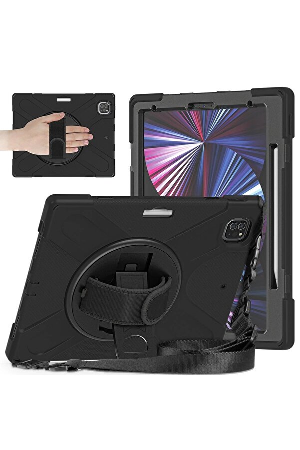 İpad Pro 12.9 (2020) Kılıf Amazi̇ng Tablet Kapak - Si̇yah - Dropx8310-1857