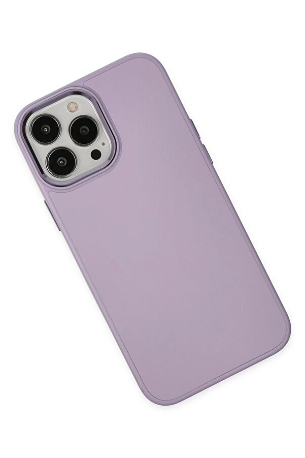 İphone 13 Pro Max Kılıf Asya Deri̇ Si̇li̇kon - Li̇la - Dropx8768-1040