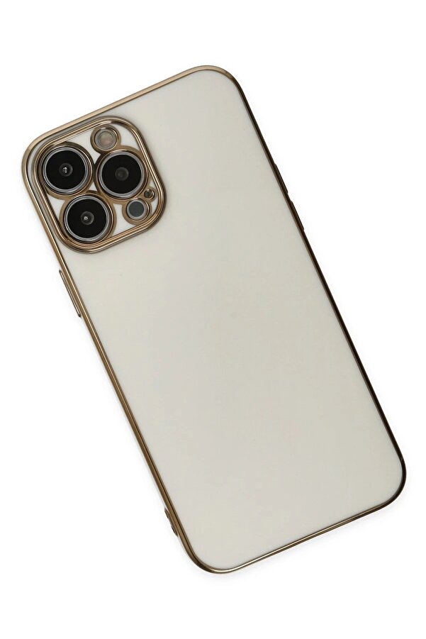 İphone 14 Pro Max Kılıf Volet Si̇li̇kon - Beyaz - Dropx5199-9215