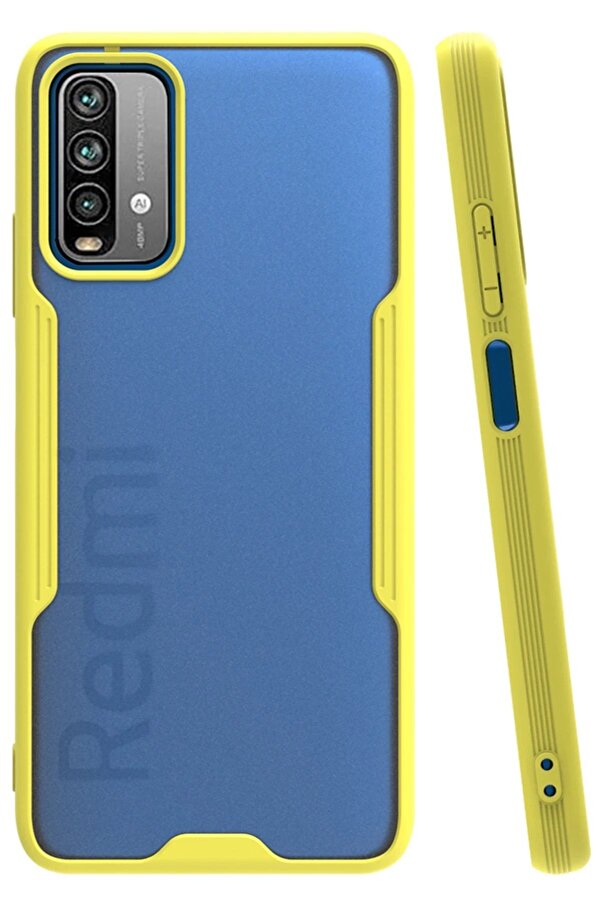 Xi̇aomi̇ Redmi̇ 9T Kılıf Plati̇n Si̇li̇kon - Sarı - Dropx6523-3087