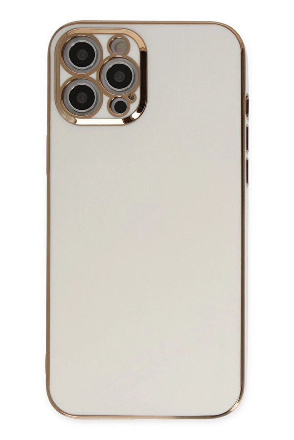 İphone 12 Pro Max Kılıf Volet Si̇li̇kon - Beyaz - Dropx9043-3999