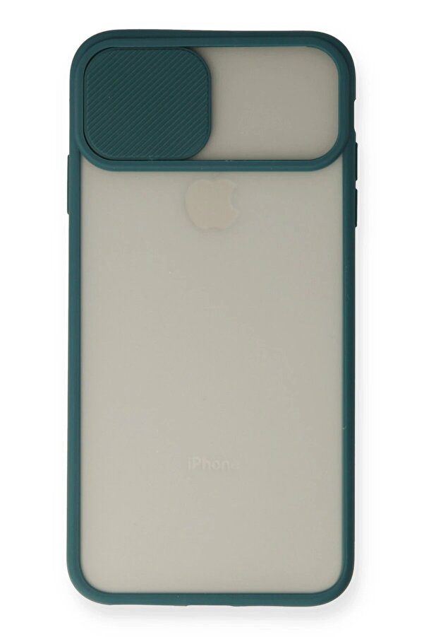 İphone X Kılıf Palm Buzlu Kamera Sürgülü Si̇li̇kon - Yeşi̇l - Dropx3295-7622