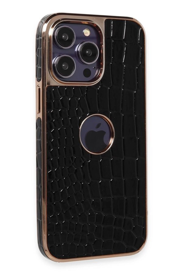 CepteToptan iPhone 14 Pro Max Kılıf Snake Kapak - Siyah - DROPX9195-4140