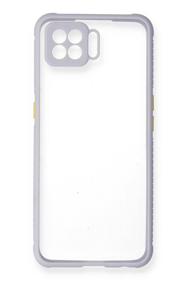 Oppo A73 Kılıf Mi̇ami̇ Şeffaf Si̇li̇kon - Li̇la - Dropx9979-1789