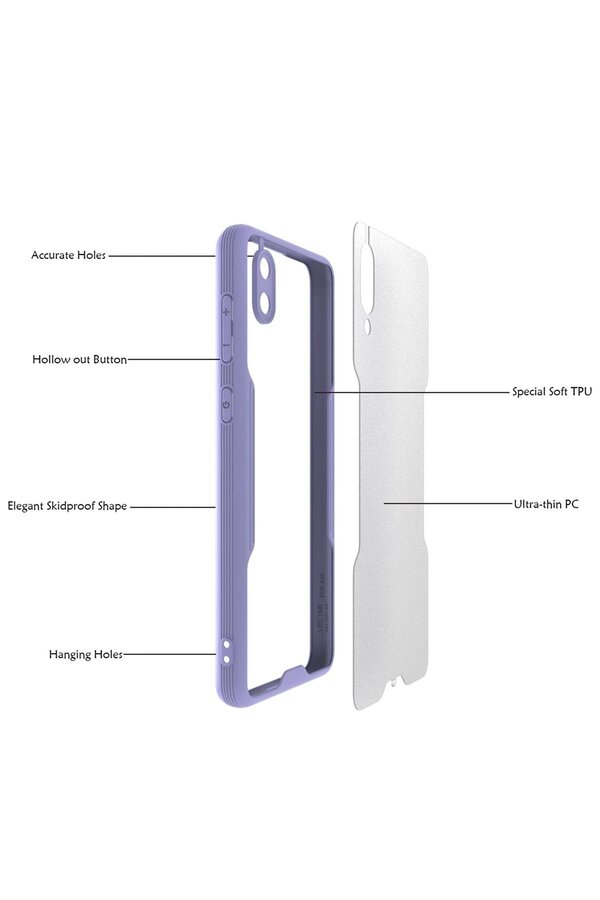 Samsung Galaxy A02 Kılıf Plati̇n Si̇li̇kon - Kırmızı - Dropx7593-7208