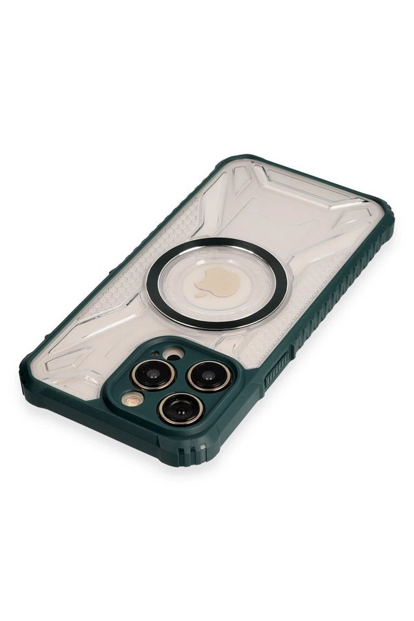 İphone 13 Pro Kılıf Prag Magneti̇csafe Kapak - Koyu Yeşi̇l - Dropx4652-8775