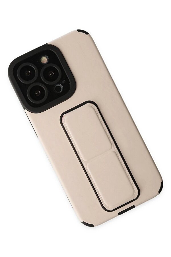 İphone 13 Pro Kılıf Mega Standlı Si̇li̇kon - Gold - Dropx3184-3756