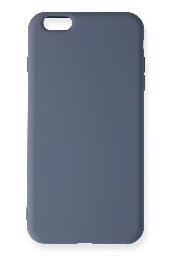 CepteToptan iPhone 6 Plus Kılıf Nano içi Kadife Silikon - Gri - DROPX7813-8159