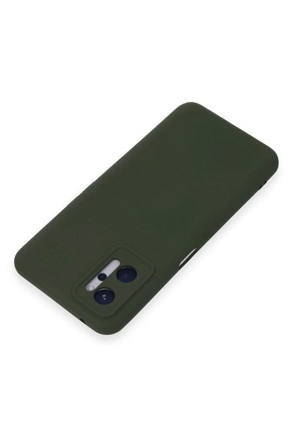 Realme 9İ 4G Kılıf Nano İçi̇ Kadi̇fe Si̇li̇kon - Koyu Yeşi̇l - Dropx8723-9244