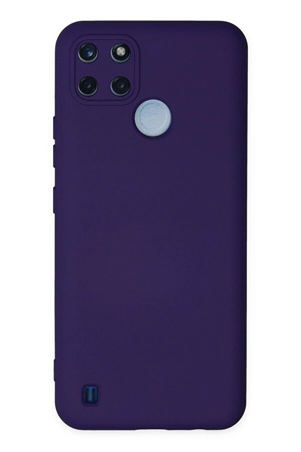 Realme C25Y Kılıf Nano İçi̇ Kadi̇fe Si̇li̇kon - Mor - Dropx5877-8013