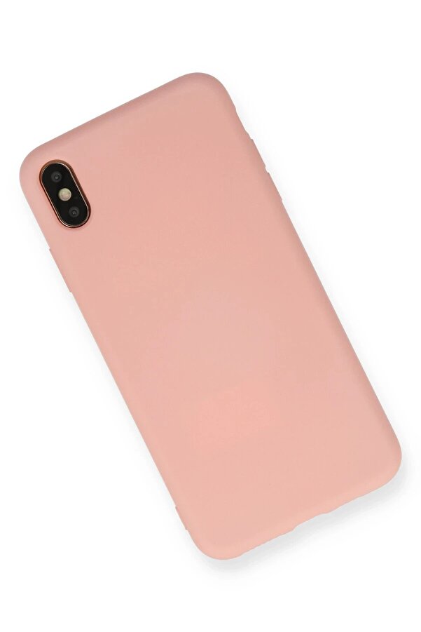 İphone Xs Max Kılıf Nano İçi̇ Kadi̇fe Si̇li̇kon - Pembe - Dropx1296-9898