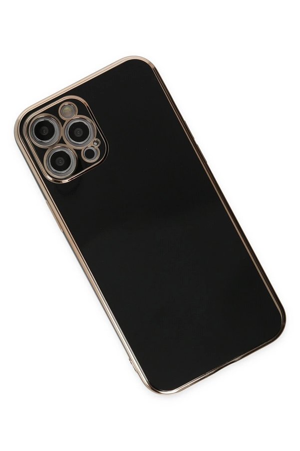 İphone 12 Pro Max Kılıf Volet Si̇li̇kon - Si̇yah - Dropx2389-4207