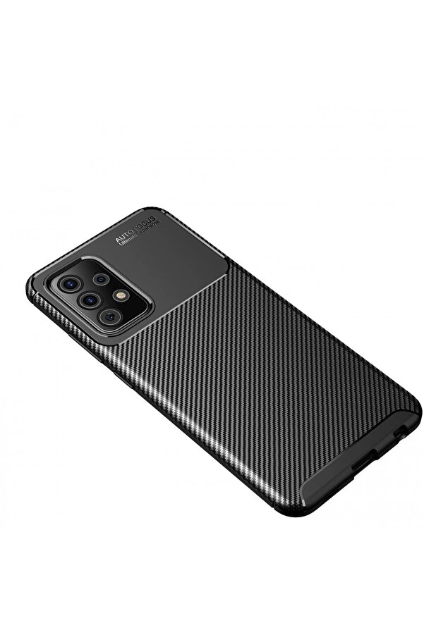 Samsung Galaxy A72 Kılıf Auto Focus Karbon Kapak - Si̇yah - Dropx8290-4319